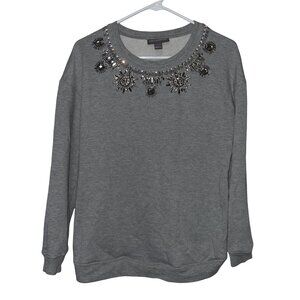 Beaded Maternity Sweatshirt By A Pea In The Pod Size Small Grey